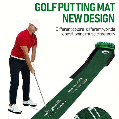 Golf Putting Mat with Automatic Ball Return System – Professional 3/5/7ft Putting Green for Indoor & Outdoor Practice, Green Turf Surface, Ball Collector, Golf Training Aid & Accessories for All Skill Levels