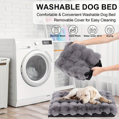Orthopedic Dog Bed for Large Dogs – Memory Foam Pet Bed with Removable Washable Cover, Anti-Slip Base, Faux Fur, Joint Relief, Heavy Duty, Small Medium XL XXL Sizes