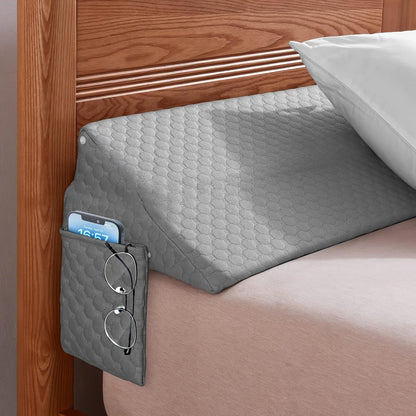 Bed Wedge Pillow Mattress Gap Filler – Headboard Gap Filler for Bed, Close the Gap Between Mattress and Headboard or Wall, Wedge Bolster Pillow for Sleeping Support Backrest Cushion, Small Twin Full Queen King
