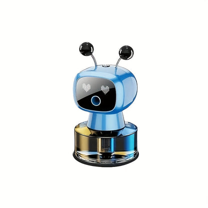 Robot Smart Car Air Freshener USB Rechargeable Auto Spray AI Expression Display 4 Scent Levels – Automatic Fragrance Diffuser Car Decoration Gift Black Blue Red Green