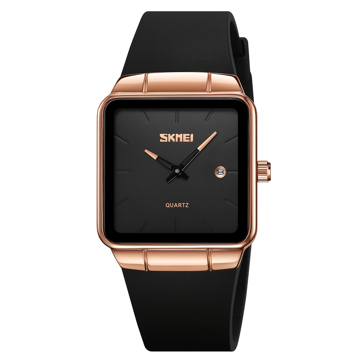 SKMEI Women's Square Quartz Watch Slim Minimalist Elegant Alloy Case Ladies Fashion Wristwatch Daily Wear Gift for Her Gold Black Rose Gold