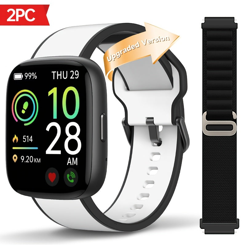 Smart Watch for Men & Women with Wireless Calling & Built-in Alexa – 1.83" HD Touch Screen, 100+ Sports Modes, Heart Rate Monitor, Waterproof Fitness Tracker, Compatible with iPhone & Android