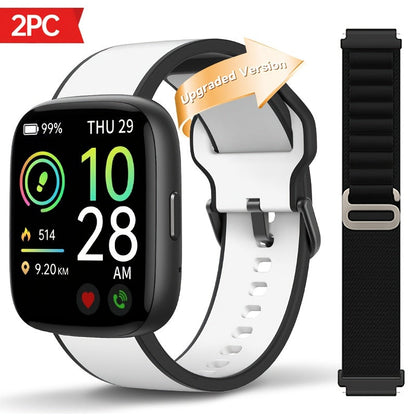 Smart Watch for Men & Women with Wireless Calling & Built-in Alexa – 1.83" HD Touch Screen, 100+ Sports Modes, Heart Rate Monitor, Waterproof Fitness Tracker, Compatible with iPhone & Android
