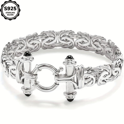 925 Sterling Silver Classic Women's Bracelet – Elegant Silver Chain Bracelet for Anniversary, Graduation & Valentine's Day, Holiday Gift Box Included