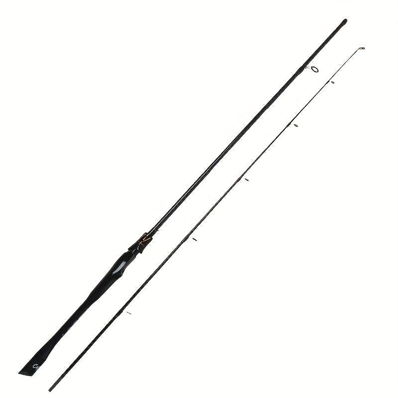 Carbon Fiber Fishing Rod Casting & Spinning – Sensitive Tip, Comfortable Grip, Large Guide Rings for Bass & Trout, Freshwater & Saltwater – 165cm / 180cm / 210cm, Modern Black Stripe Design, Perfect Fishing Gift