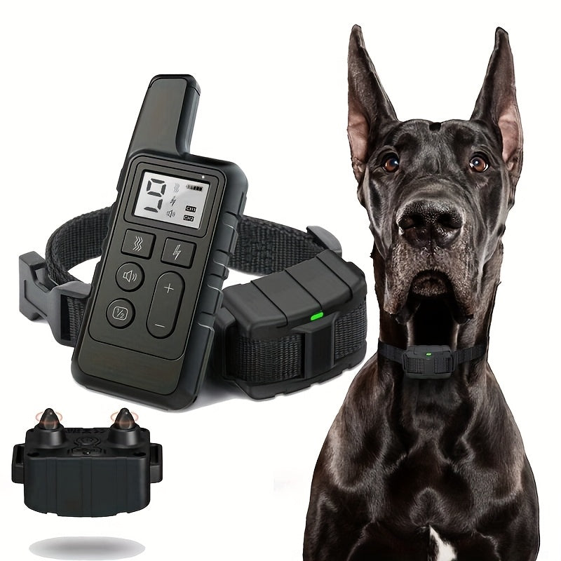 9-Level Remote Dog Training Collar – Rechargeable E-Collar with Shock, Vibration & Tone Modes, 500M Range, Adjustable for Small Medium Large Dogs, Safe Electronic Bark Control