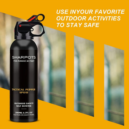 Maximum Strength Pepper Spray 6.7oz for Hiking & Outdoor Self Defense – Fast-Deploy OC Formula, Compact & Easy Access Personal Protection for Camping, Trails & Everyday Carry, 1, 2 or 4 Pack