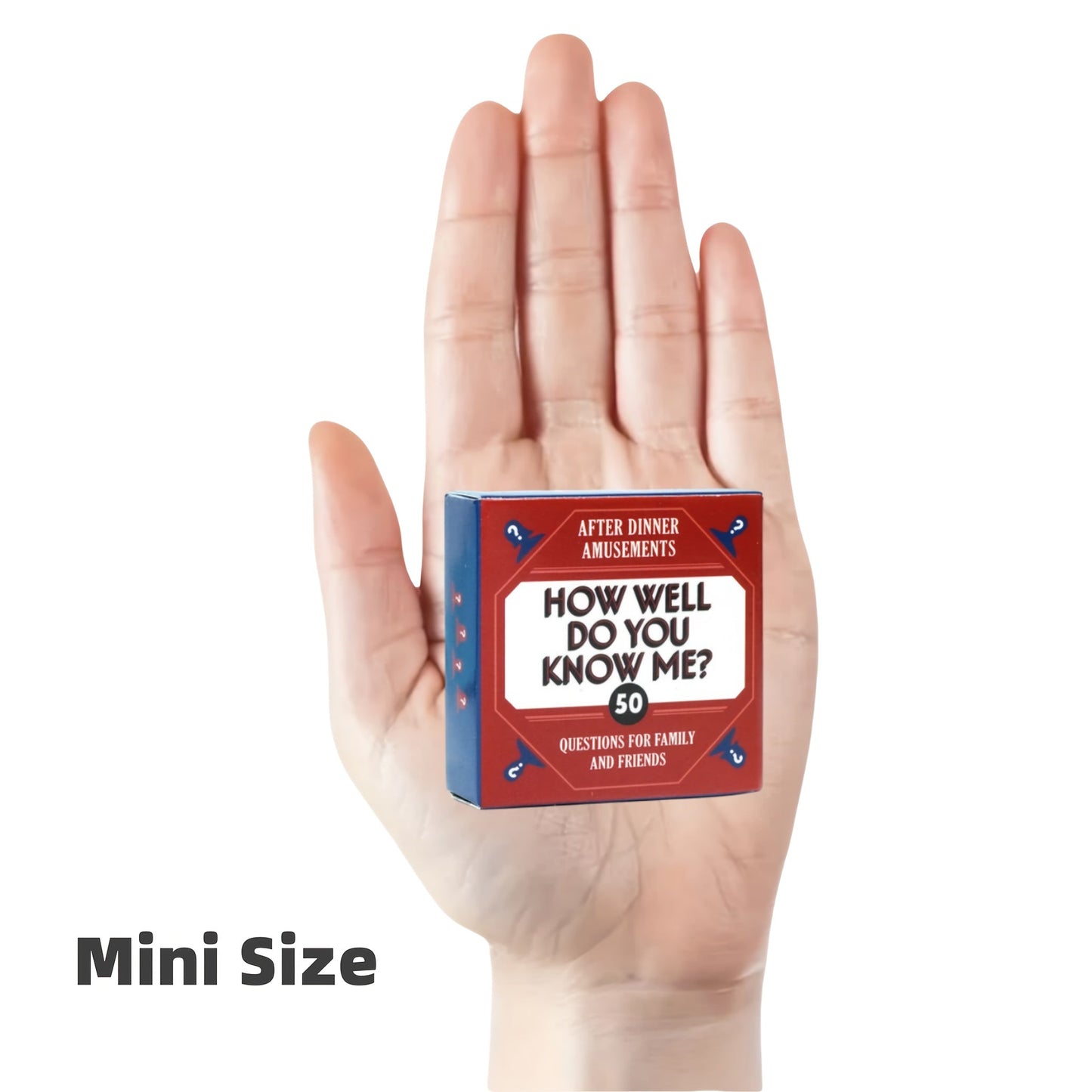 After Dinner Amusements How Well Do You Know Me 50-Question Conversation Starter Card Game for Family and Friends Portable Game Night Camping Holiday Gift