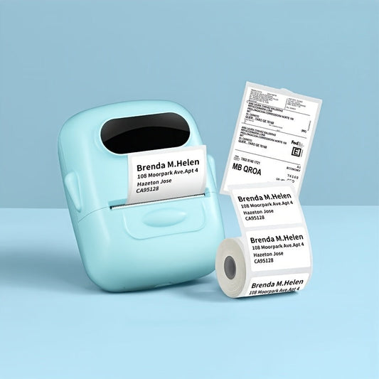 Marklife P50 Portable Bluetooth Thermal Label Printer – Wireless Label Maker for Home, Office, Clothing, Jewelry & Food, Compatible with Android & iOS, Includes 40x30mm White Label Roll