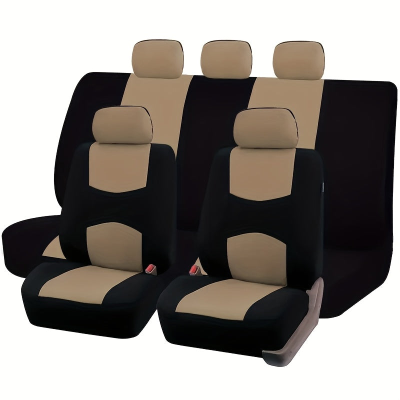 Universal 5-Seat Car Seat Covers Full Set – Breathable Wear-Resistant Fabric, All-Season Protection for Front & Rear Seats, Fits Most Car Models, Multiple Colors
