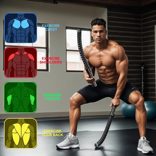 Cordless Battle Rope Set 2pcs – Portable Home Gym Combat Rope for Arm Muscle Training, Fitness Sling Workout Equipment for Men and Women, Indoor Outdoor Exercise
