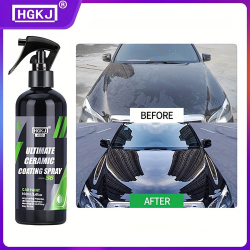 Ceramic Car Coating Spray – High-Gloss Paint Protection & Coating Renewal Agent, Fast-Acting Multi-Functional Ceramic Shield Spray for Car, Truck & SUV Paint, Glass & Trim