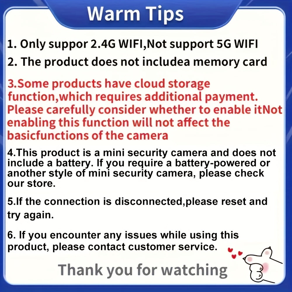 1080P Mini Wireless Security Camera – Night Vision, Motion Detection, Built-In AP Hotspot, No Internet Needed, Voice Recording, Cloud Storage, Easy Install for Home, Garage, Baby & Pet Monitoring