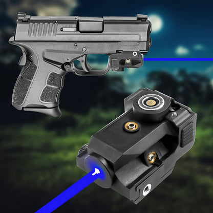 Ultra Compact Green Laser Sight for Handguns & Pistols – Magnetic USB Charging, 20mm Picatinny Rail, Ambidextrous ON/OFF, PA66 Nylon, 150-300m Visible – 7 Color & Charging Variants
