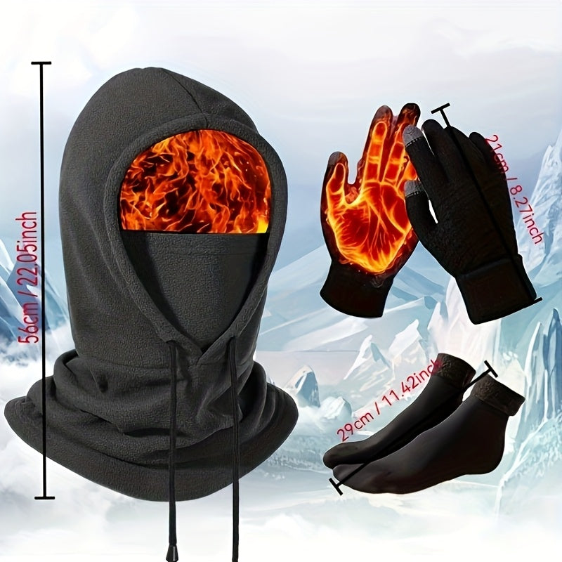Winter Balaclava Full Face Mask for Men & Women – Windproof Cold-Proof Thermal Ski Cycling Outdoor Headgear, Neck & Shoulder Coverage