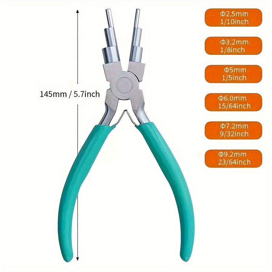 Jewelry Making Pliers – Round Nose & Pointed Nose Tungsten Steel Tool for 3-10mm Rings, Wire Bending & Shaping for DIY Jewelry Crafting and Repair
