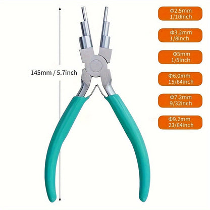 Jewelry Making Pliers – Round Nose & Pointed Nose Tungsten Steel Tool for 3-10mm Rings, Wire Bending & Shaping for DIY Jewelry Crafting and Repair