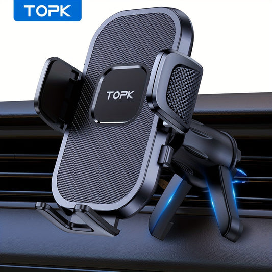 Car Phone Holder Air Vent Mount with Upgraded Metal Hook – Universal Fit for All Smartphones, 360° Rotation, Secure Grip Cell Phone Car Mount for iPhone, Samsung, Android & More, Easy One-Hand Installation