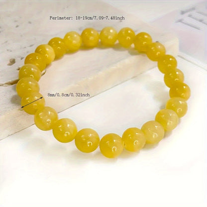 20pc Glass Bead Stretch Bracelet Set for Women & Men – 8mm Round Boho Elastic Bracelets, Random Assorted Colors, Stackable Unisex Jewelry Gift for Birthday, Christmas & Parties