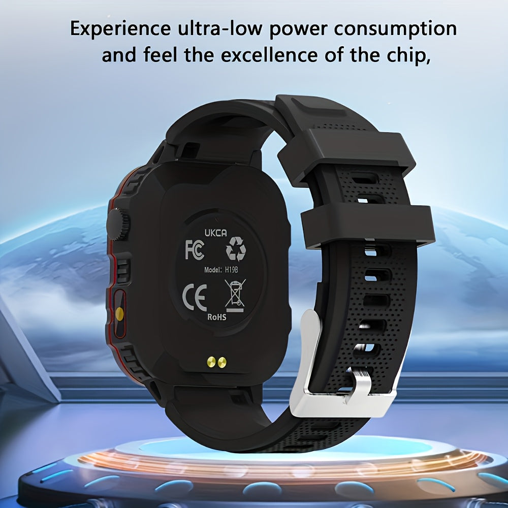 Large Screen Smartwatch Compatible with iPhone Android Wireless Calling SMS Fitness Tracker Heart Rate Monitor Remote Camera Control USB Rechargeable for Men Women - Modern Design Travel Gift