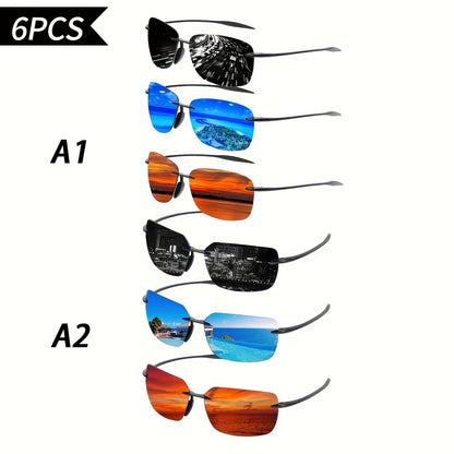 Polarized Sunglasses for Men – 3 or 6 Pack UV400 Protection Anti-Glare HD Lenses, Lightweight PC Frame, Driving & Outdoor Sports Glasses, Bulk Gift Set for Him