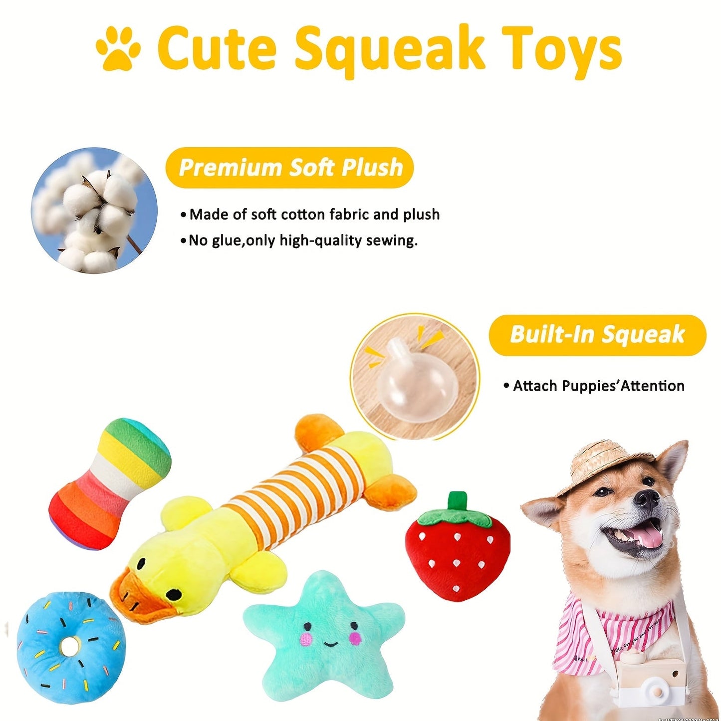 25pcs Dog Toys Set for Small Dogs & Puppies – Chew Toys, Squeaky Toys, Rope Tug, Teething Toys, Treat Dispenser Balls, Interactive Play Bundle