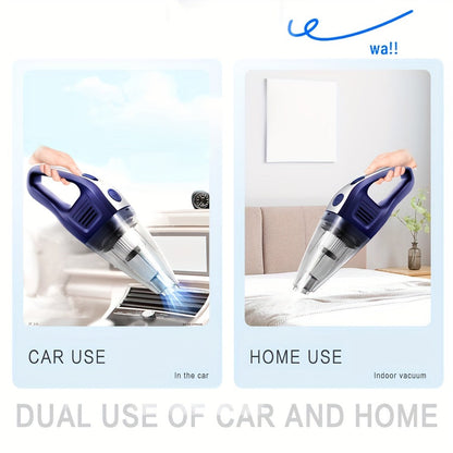 Cordless Handheld Vacuum Cleaner 5000Pa Strong Suction USB Rechargeable Portable Wireless Vacuum for Car Interior, Home, Office & Pet Hair – 40dB Low Noise, 2000mAh Battery, One-Click Dust Empty