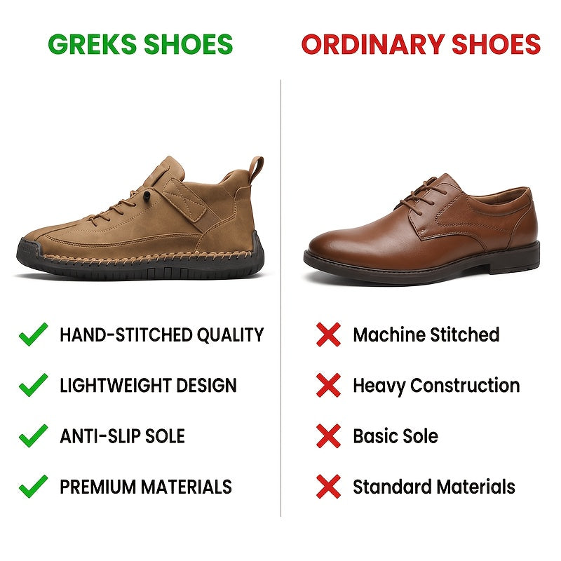 Men's Slip-On Ankle Boots Lightweight Mid-Top Loafers Cushioned Sole Non-Slip for Walking Driving Casual Office Semi-Formal Spring Fall EU 34.5-48