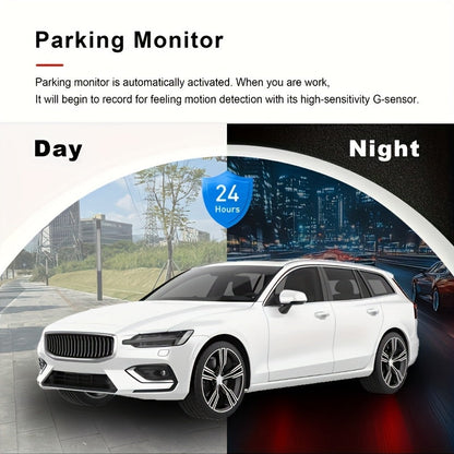 Dash Cam 2 & 3 Camera 1080P Front 720P Rear | Infrared Night Vision, 170° Wide Angle, WiFi, Loop Recording, G-Sensor, 32GB, 24H Parking Mode – Front and Rear Car Camera for All Vehicles