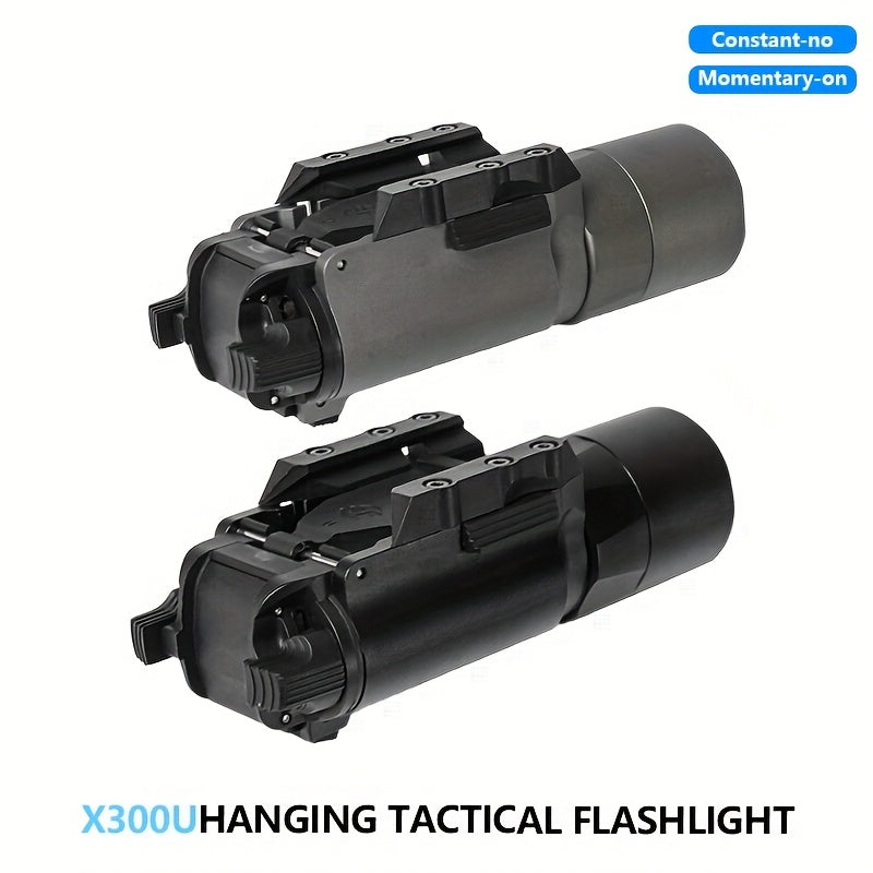 Tactical Flashlight 500 Lumens LED Rail Mount Light – X300U & X300 Weapon Light for Hunting, Scout & Outdoor Use, Fits 20mm Picatinny Rail, High Power White Light, BK & DE Finish
