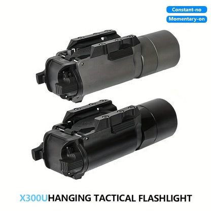 Tactical Flashlight 500 Lumens LED Rail Mount Light – X300U & X300 Weapon Light for Hunting, Scout & Outdoor Use, Fits 20mm Picatinny Rail, High Power White Light, BK & DE Finish