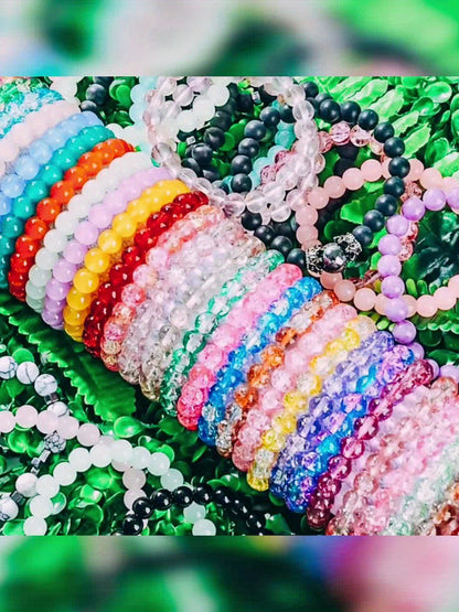 30pcs Glass Beaded Bohemian Bracelet Set for Women Men – Random Multicolor Stackable Stretch Bracelets Boho Jewelry for Daily Wear All Seasons Gift