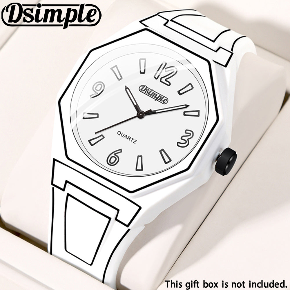 Analog Quartz Wrist Watch for Men Women & Teens – Unisex Round Dial Silicone Strap Fashion Watch in 5 Colors, Lightweight Casual Outdoor Daily Wear, Birthday Back-to-School Gift Idea Red Blue Black White Green