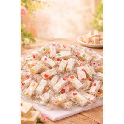 Original Jujube Nougat Candy Soft Chewy Nougat Colorful Jelly Pieces Individually Wrapped Sweet Snack Gift 8oz 1lb 3lb