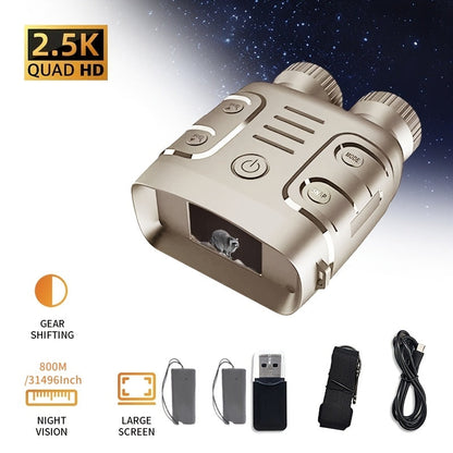 Night Vision Binoculars 2.5K HD – 10x Zoom Magnification, 800m Viewing Distance, 2.4" Screen, Photo & Video Recording, for Fishing, Camping, Boating & Hunting, Practical Gift for Men