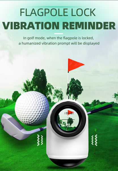 Nohawk 1000 Yard Laser Rangefinder with Side Color Display USB Rechargeable English Voice Broadcast Slope Compensation Vibration Alerts 9 Modes M Yard Ft for Golf Hunting Disc Golf Black White