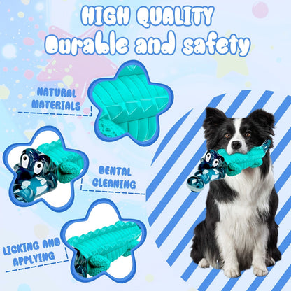 Crocodile Dog Chew Toy for Aggressive Chewers – Indestructible Milk Flavor Rubber Chew Toy with Dental Ridges for Large Medium Dogs 20-100 lbs, Tough Boredom Relief & Teeth Cleaning