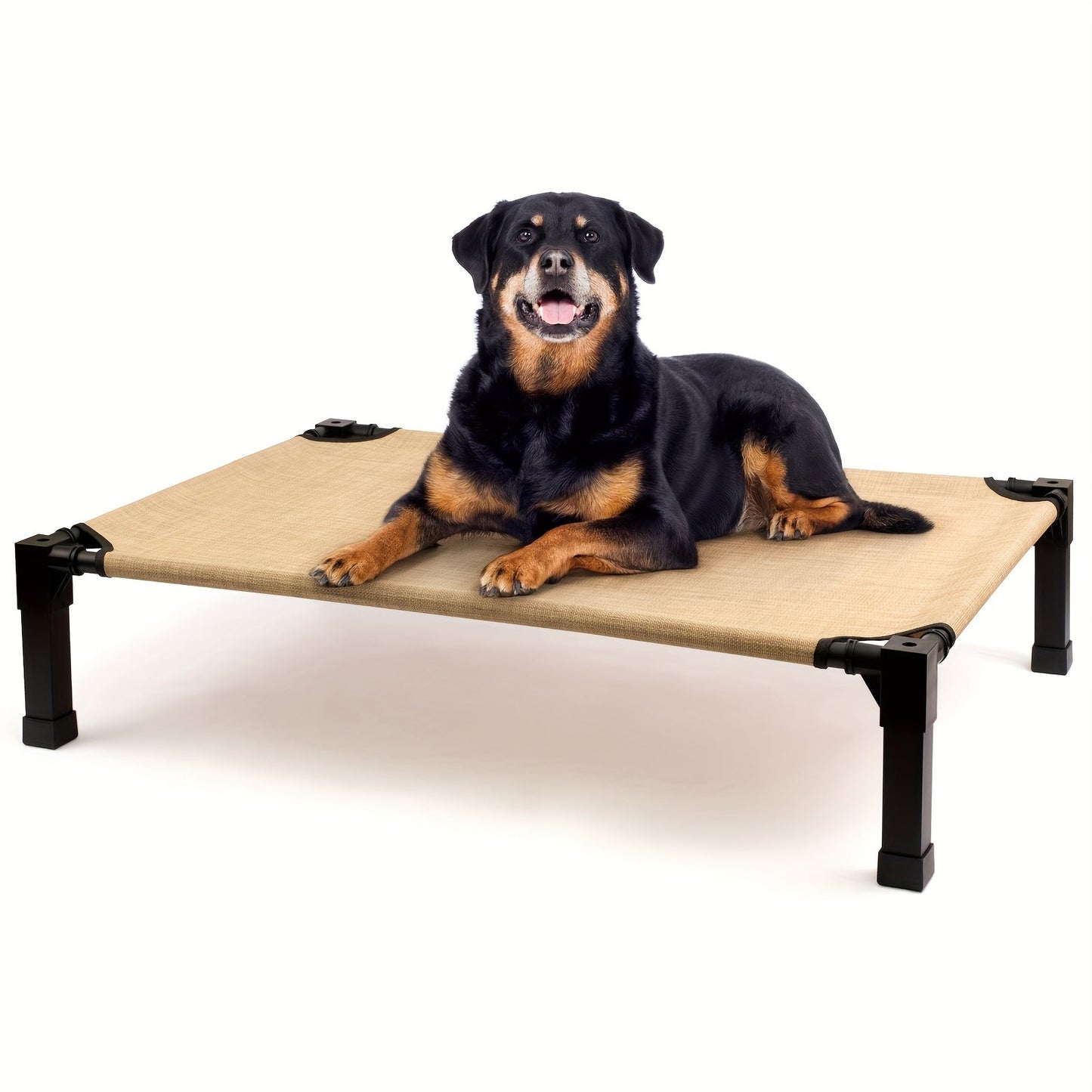 Cooling Elevated Dog Bed Raised Cot with Breathable Mesh and Metal Frame - Washable Portable Dog Cot with No-Slip Feet for Indoor and Outdoor Use, Multiple Sizes and Colors Available