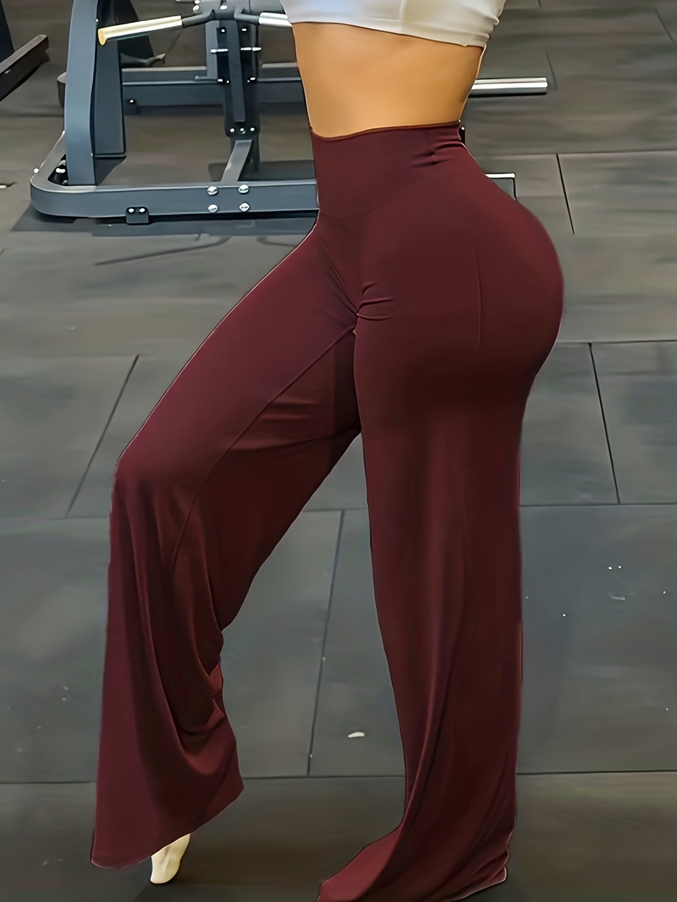 Wide Leg Yoga Pants High Waist High Elastic Full Coverage - Plus Size Flare Leggings for Gym Fitness Training Casual Wear All Season S-XL