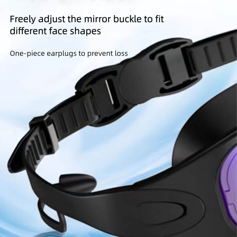 Anti-Fog Swim Goggles 2-Pack with Earplugs, Nose Clip & Waterproof Bag – UV Protection Swimming Goggles for Men, Women & Teens, Outdoor Pool & Water Sports Accessories Kit
