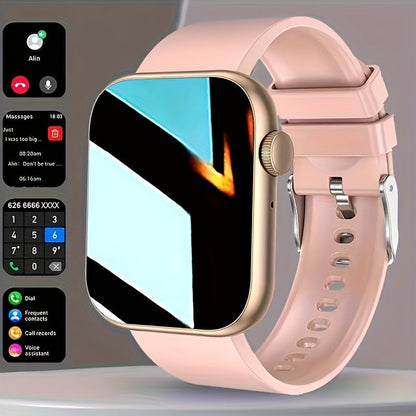 Smartwatch 2.01 Inch Touchscreen with HD Bluetooth Calling, Dual Strap, 100+ Sport Modes, Step & Calorie Tracker, Music & Notifications, Compatible with Android & iPhone - Unisex Fitness Smart Watch