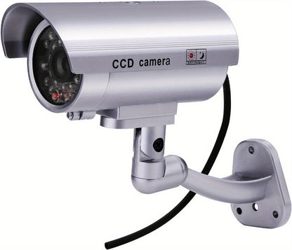 Dummy Security Camera Fake CCTV Surveillance System – Realistic Simulated LED Lights, Adjustable Mount & Warning Stickers, Indoor & Outdoor Home Security Decoy Camera – 2 or 4 Pack