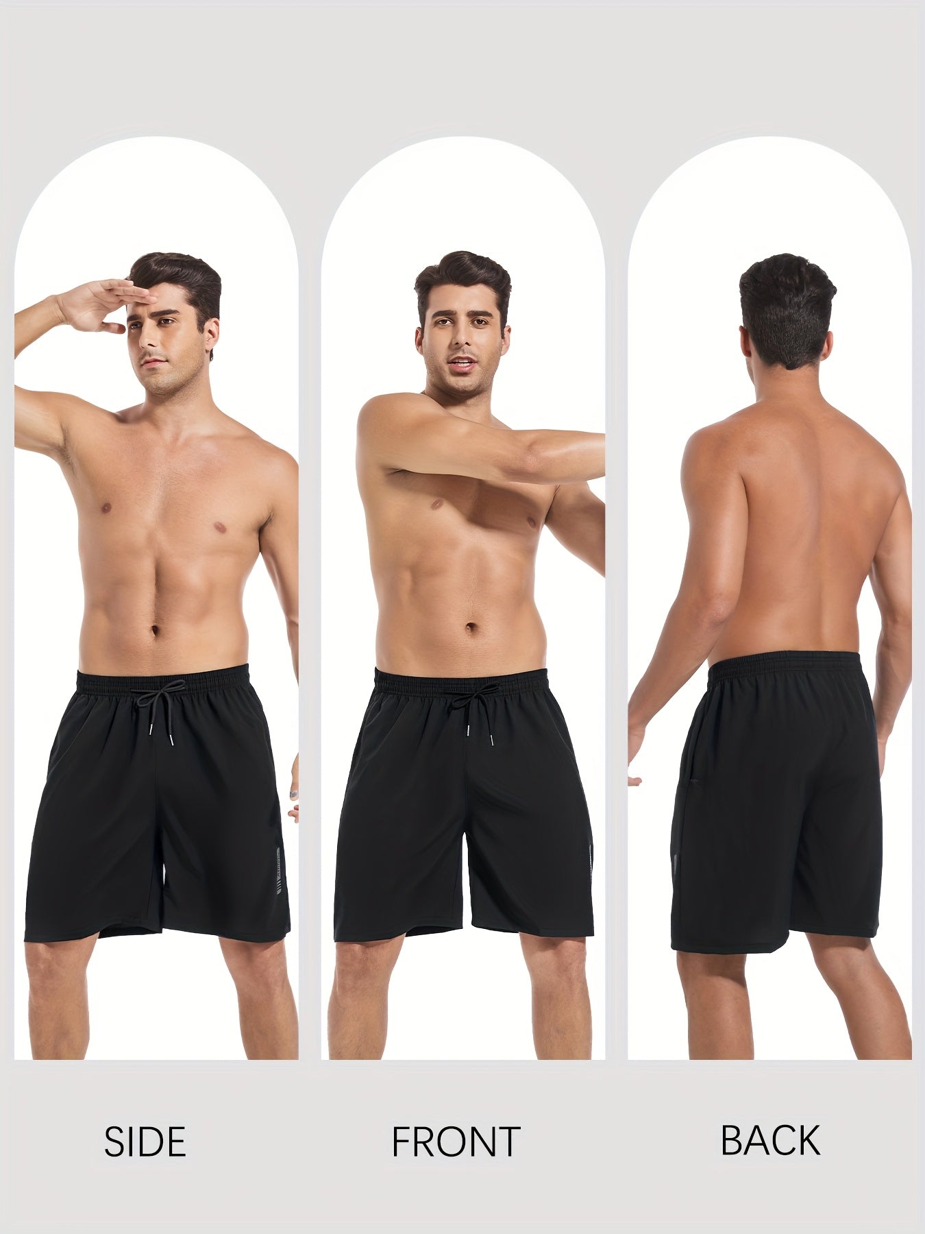 5-Pack Men's Sports Gym Workout Shorts Quick Drying Lightweight Basketball Running Shorts Stretch Waistband Side Zip Pocket Woven Fabric Athletic Shorts for Men