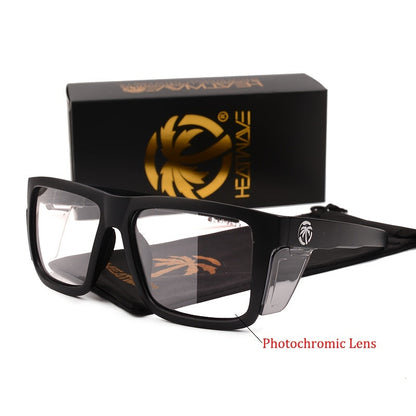 Men's Polarized Square Frame Sunglasses UV400 Photochromic Mirror Lens Full Rim PC Frame Includes Case 10 Colors Outdoor Driving Sport