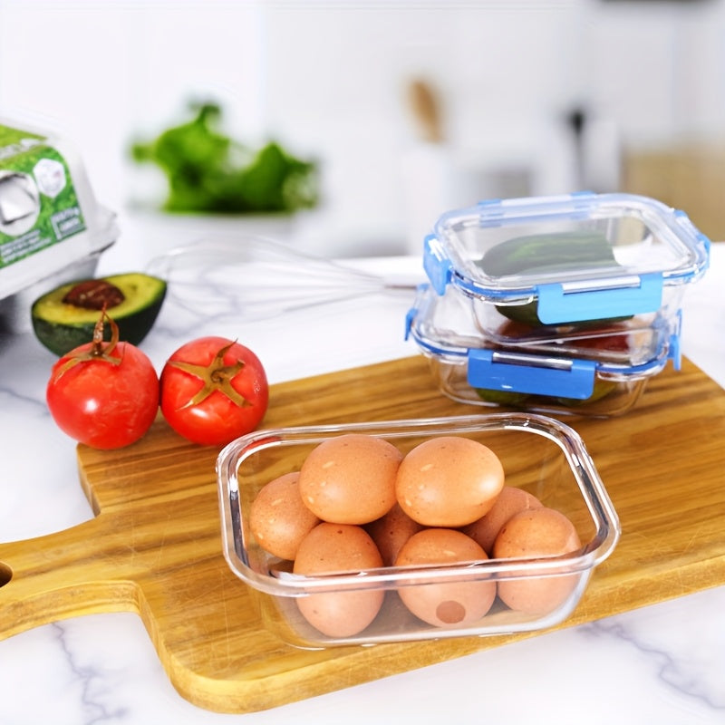 Glass Food Storage Containers with Lids 20-Piece Set, Stackable Airtight Meal Prep Containers, Oven Microwave Refrigerator & Dishwasher Safe, Space-Saving Kitchen Organization – 10 Containers + 10 Lids