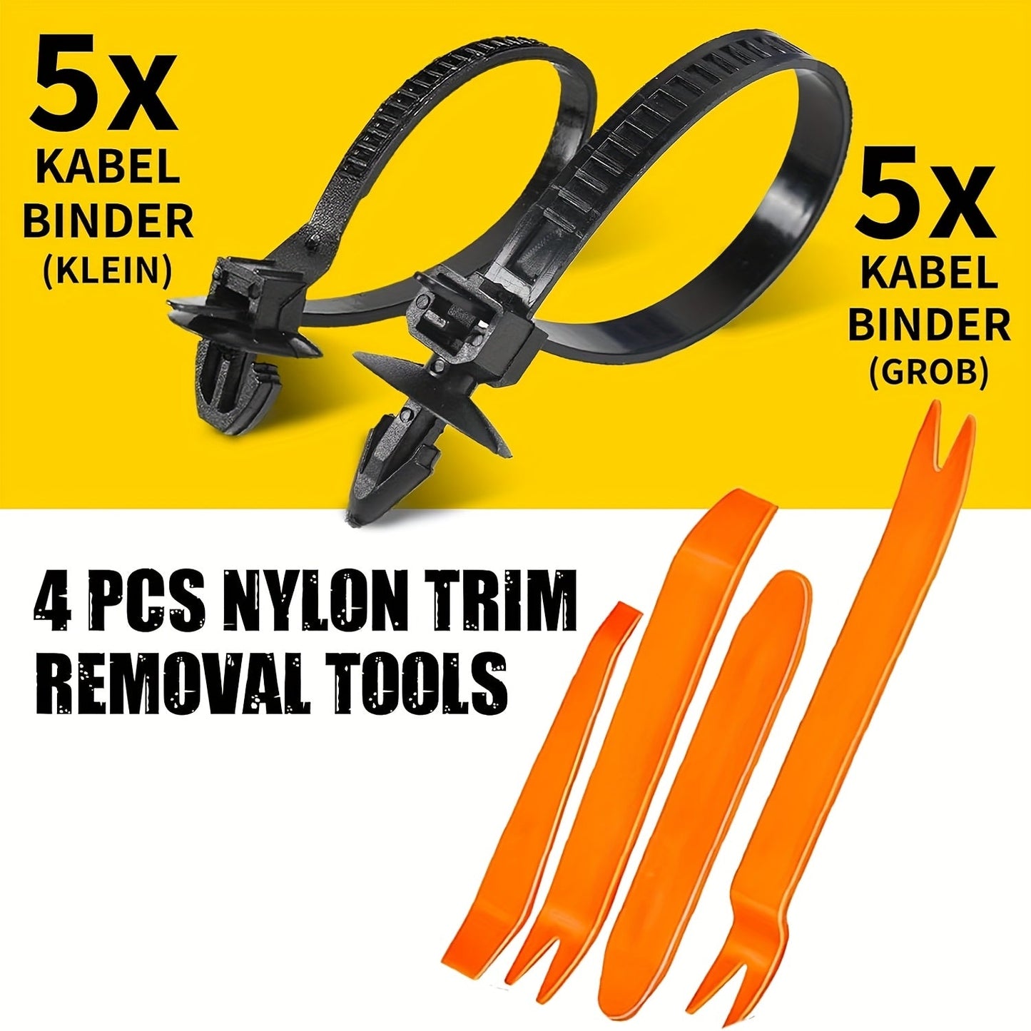 Car Push Retainer Clips Assortment Kit 115/635/640/1290 Pcs - 16 Sizes Nylon Bumper Fender Rivets Automotive Fasteners with Cable Ties & Removal Tool