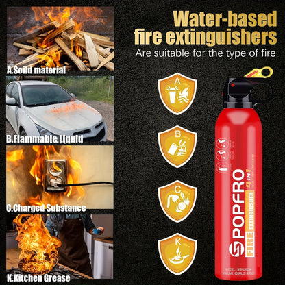 4-in-1 Portable Fire Extinguisher Spray for Home, Kitchen, Garage & Car – Covers Electrical, Textile & Oil Fires, Non-Toxic, Easy to Clean, Wall-Mountable Fire Safety Tool
