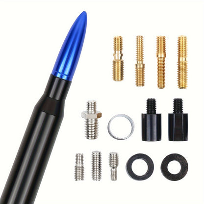 5.3" Short Car Antenna Carbon Steel – Universal Fit AM/FM Signal Booster Replacement Antenna, Durable Anti-Break Design, Multiple Colors for Car Exterior Decoration & Upgrade