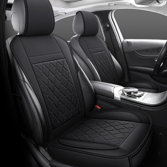 Universal Front Car Seat Covers 2-Pack Full Surround High-Back Bucket Seat Protector Anti-Slip Easy Install for Cars SUVs Trucks - Multiple Colors & Styles