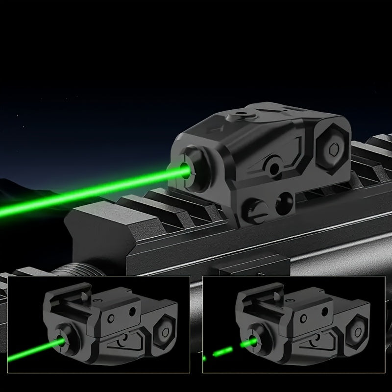 USB-C Rechargeable Laser Sight for Picatinny Rail – Green & Red Laser Dot Sight with Tactical Flashlight Combo, Vibration-Resistant, Quick Adjust, for Handguns Rifles Hunting Competition